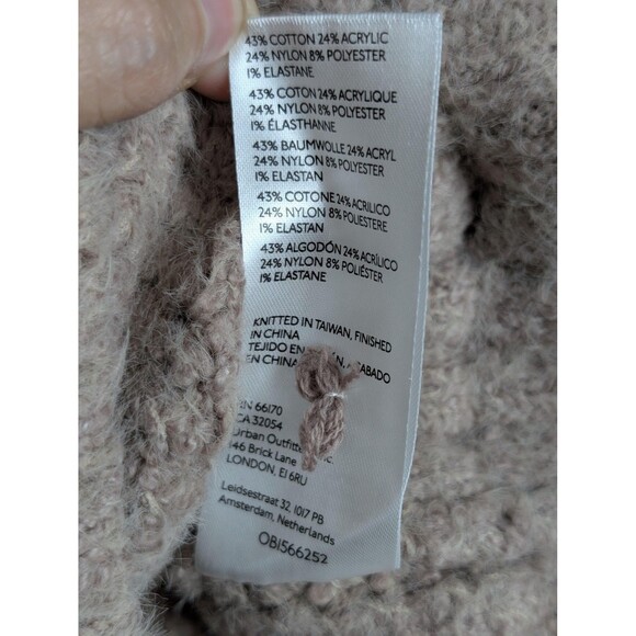 Maeve Anthropologie Sweater Womens XS Beige Cowl Turtleneck Chunky Knit Pullover - Picture 5 of 7